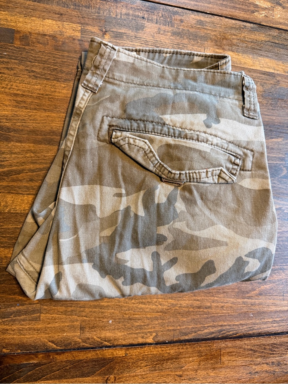 Wrangler Regular Taper Camouflage Cargo Pants Mens 32x30 Green Brown Utility